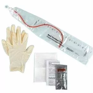 Touchless Plus Unisex Red Rubber Intermittent Catheter Kit 12 Fr 1100 Ml- Each of 1