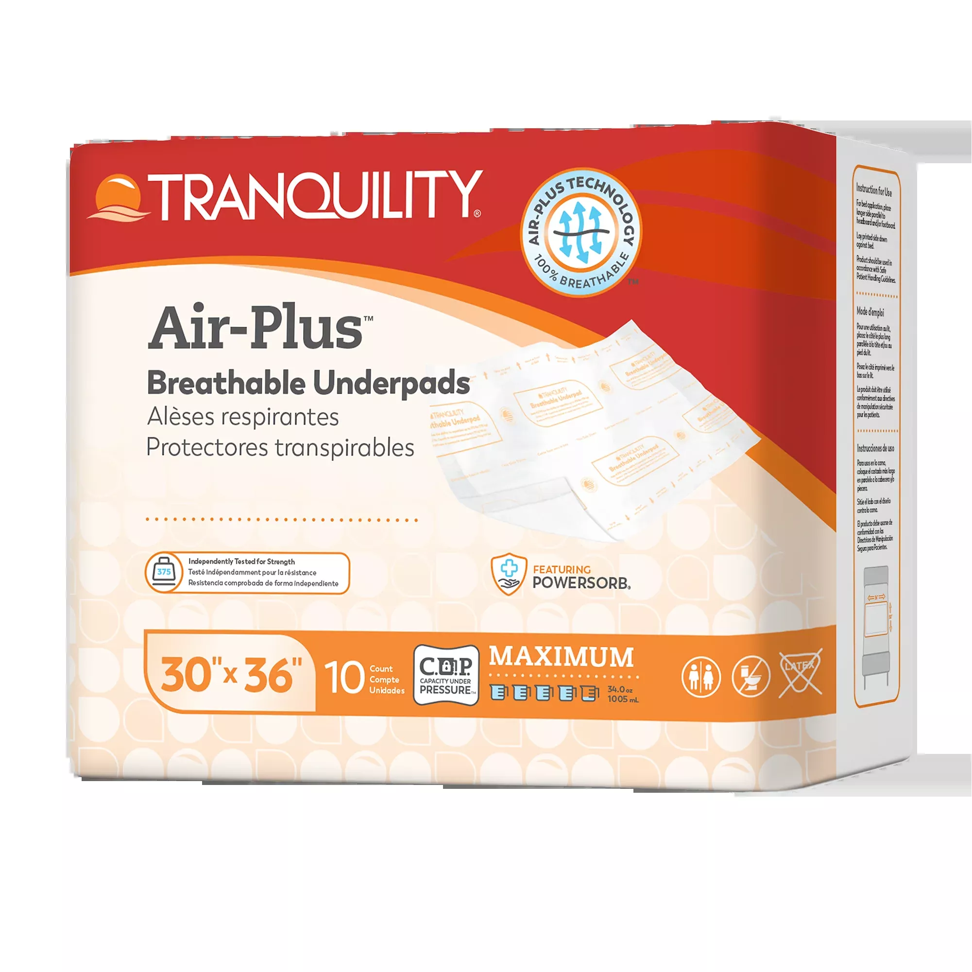 Tranquility AIR-Plus Breathable Underpads