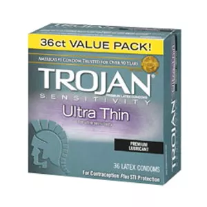 Trojan Sensitivity Ultra Thin Lubricated Condom (36 Count)- Box of 36