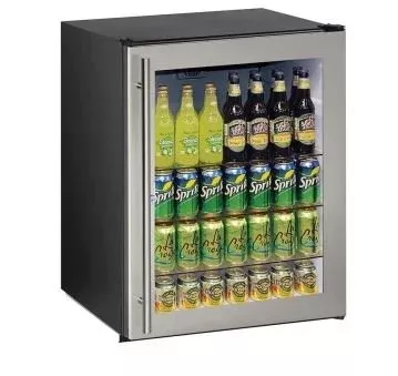U-Line Undercounter Refrigerator U-Line General Purpose 5.4 cu.ft. 1 Glass Door - Each - U-ADA24RGLS-13B-EA