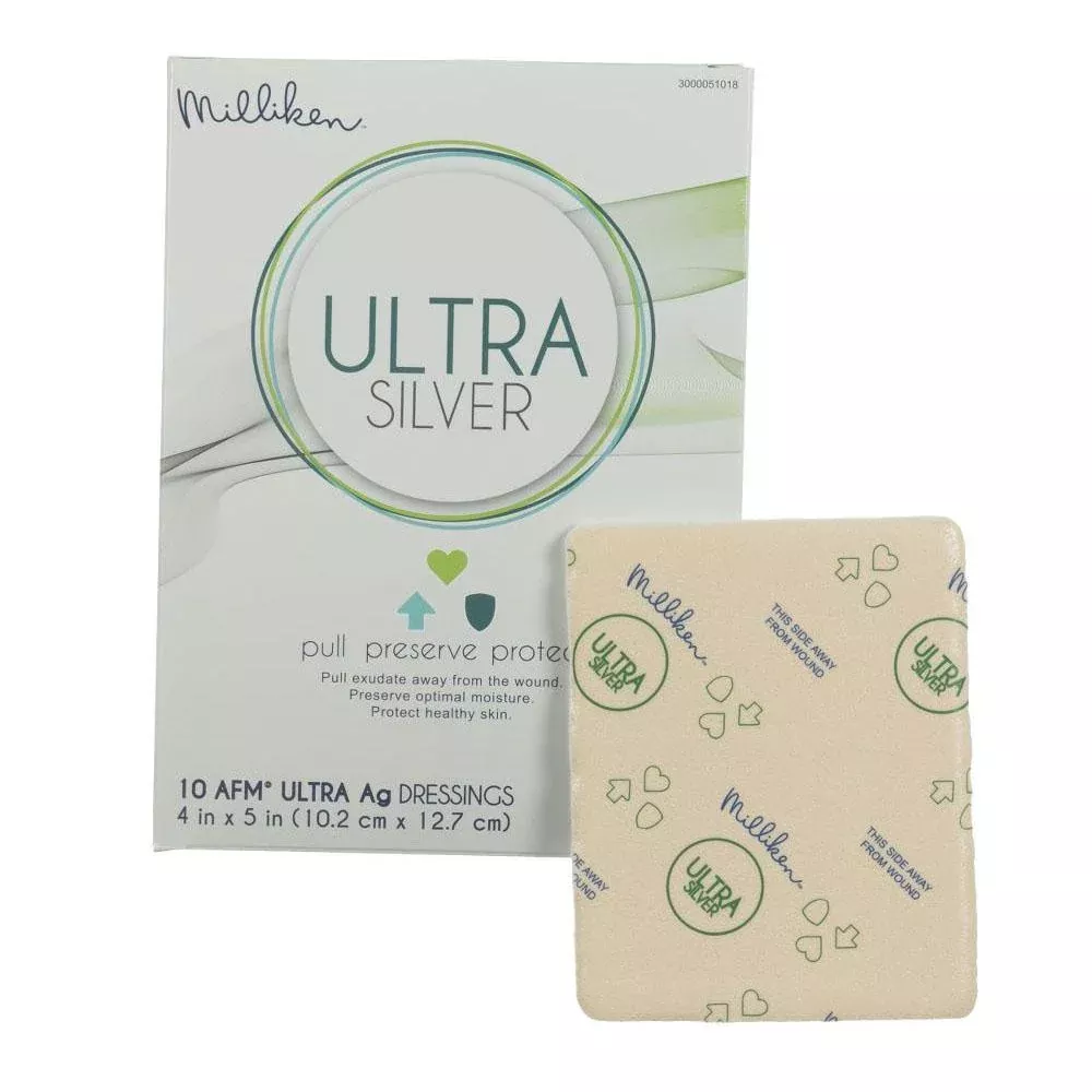 Ultra Silver Foam Dressing, 4" X 5"- 1 Each