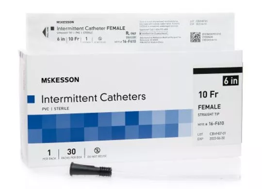 Urethral Catheter McKesson Straight Tip Uncoated PVC 6 Inch