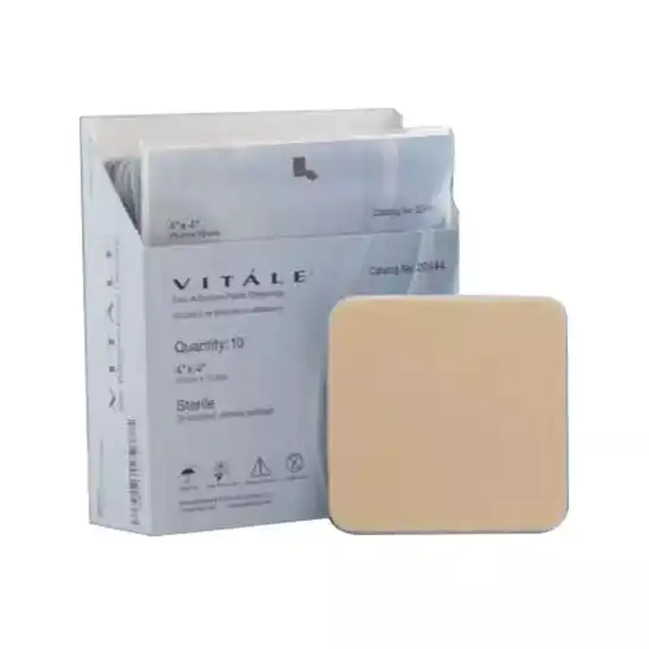 Vitale Adhesive Foam Dressing, 4" X 4"- 1 Each