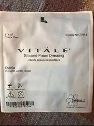 Vitale Silicone Foam Dressings, 6" X 6"- 1 Each