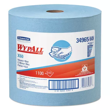 WypAll General Clean X60 Multi-Task Cleaning Cloths, 12.5" x 12.2", 1100/roll