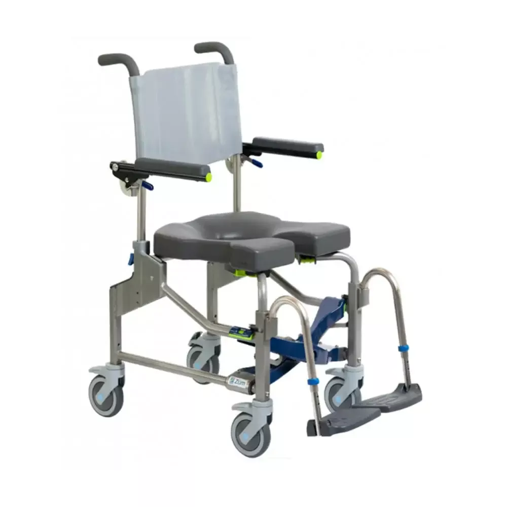 ZÜM-AP Attendant Propelled Folding Mobile Shower Commode Chair