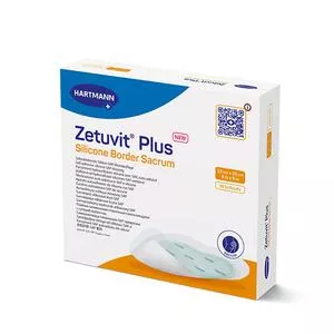 Zetuvit Plus Silicone Border Sacral Sap Dressing With Silicone Adhesive, 9" X 9"- 1 Each