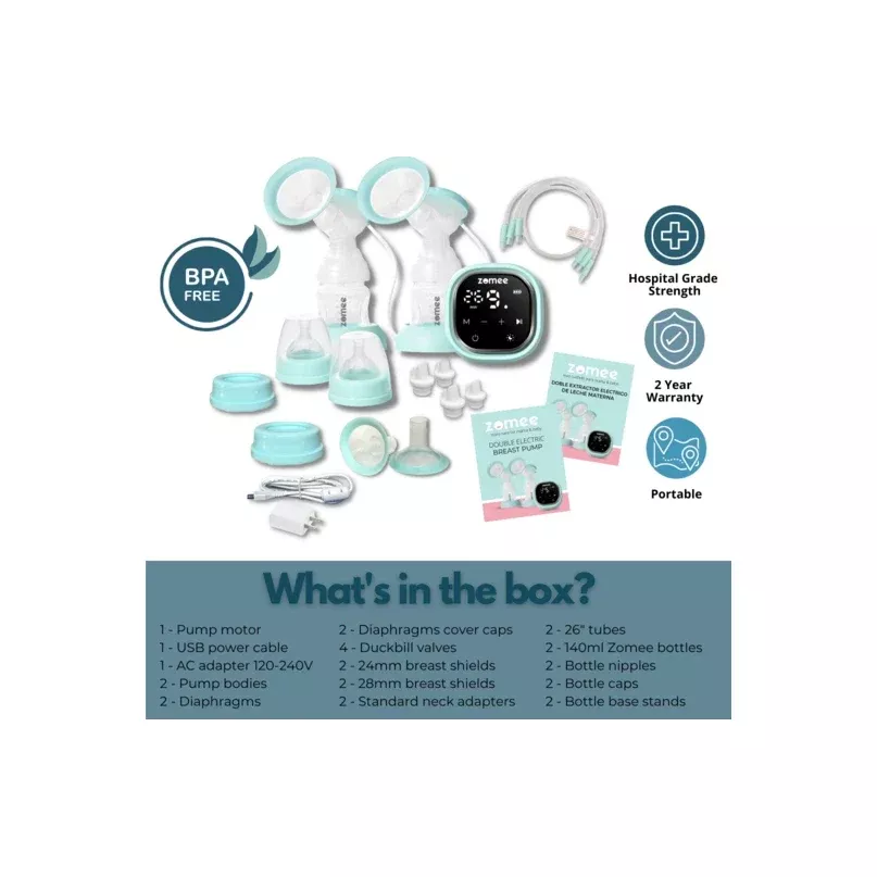 Zomee Z2 Double Electric Breast Pump With Hands Free Collection Cups Bundle- Case of 1